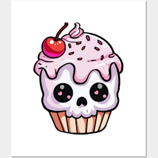 skull cupcake Posters and Art